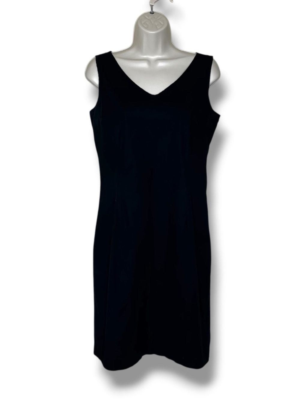 Vintage Y2K Gap Classic Black Sleeveless Sheath Dress V Neck Women 6 Casual Work